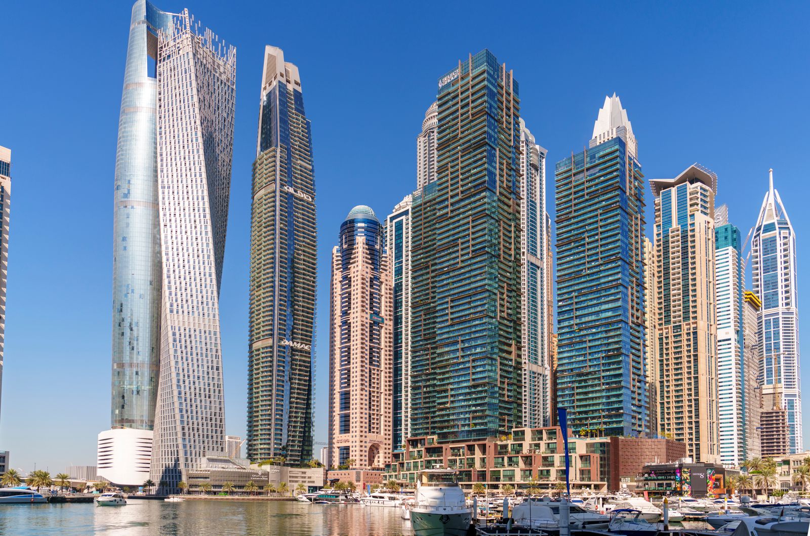 Architectural panorama of Dubai Marina